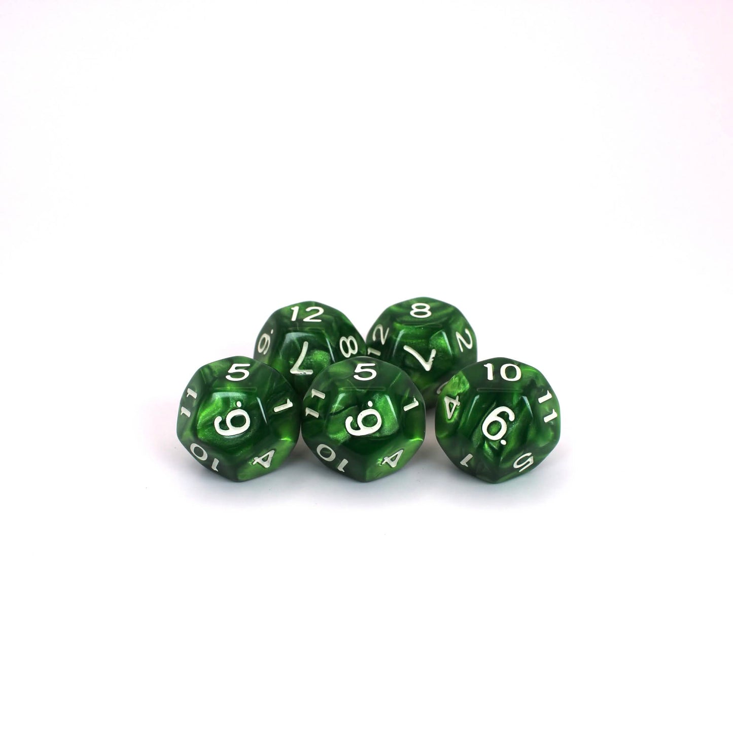 D12s (5) Pearl Green dice