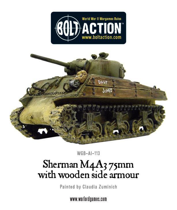 Sherman M4A3 (76mm) with wooden armour (Pack)