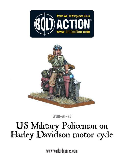 US Military Policeman on Harley Davidson motor cycle (Blister)