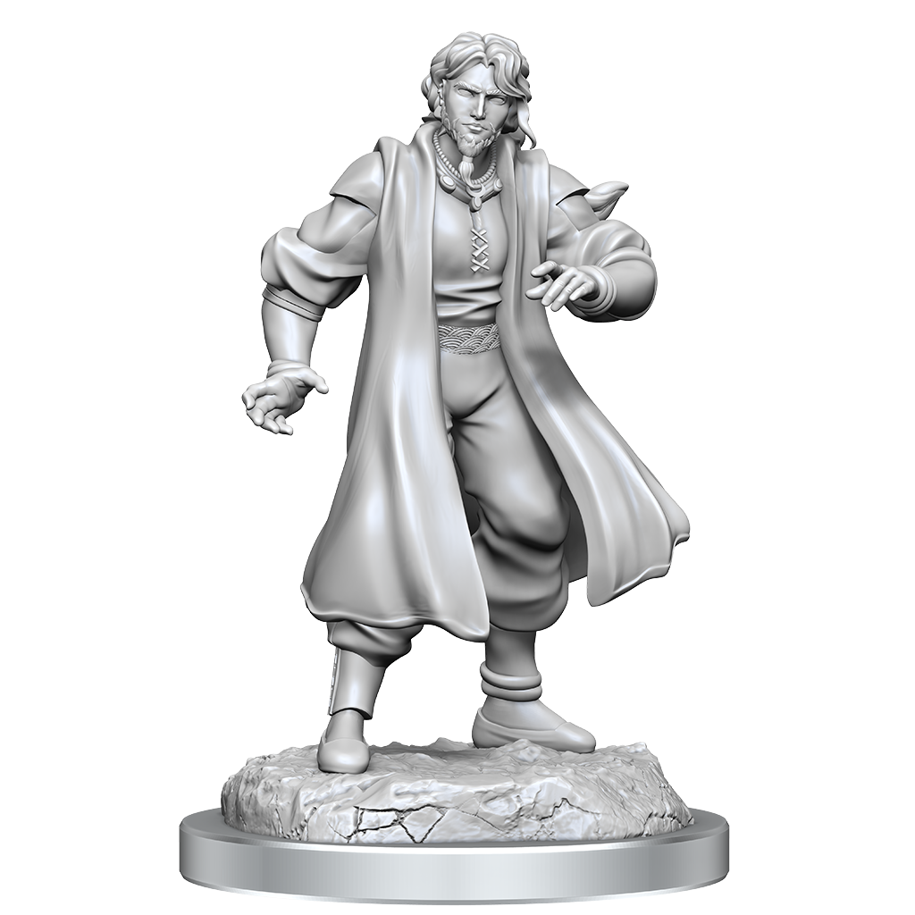 Male Human Sorcerer Merchant & Tiger Demon