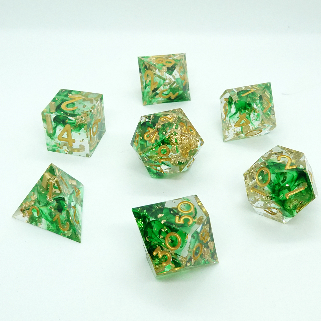 Murky Treasure Sharp Resin Dice Set