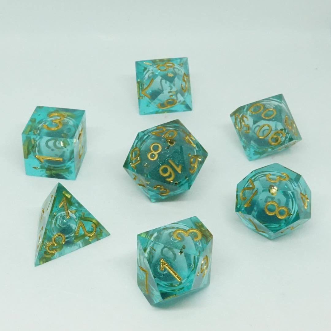 Molten Lagoon Liquid Core Dice Set 