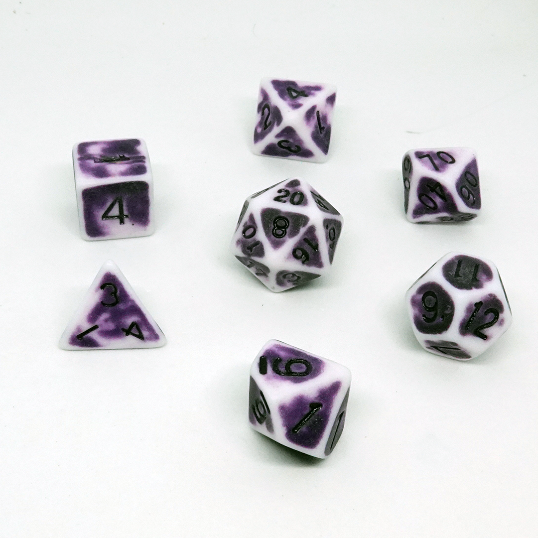 Amethyst Resin Dice Set