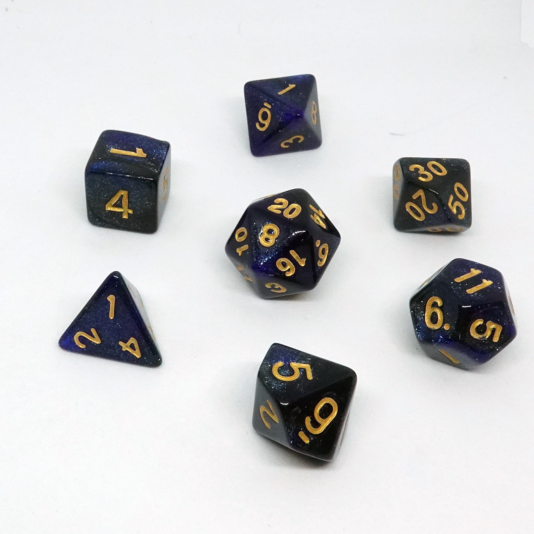 Andromeda Galaxy Resin Dice Set