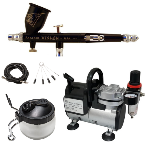 TGX Vision Airbrush & TC908 Compressor Package