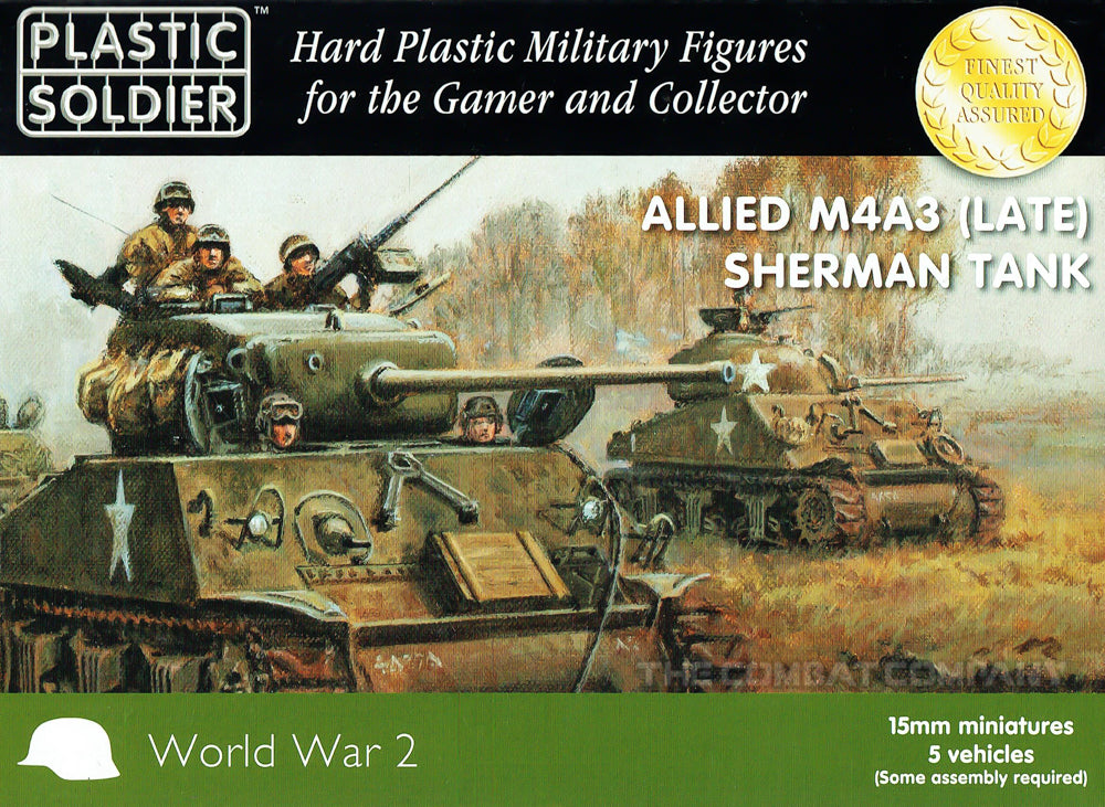 Allied Sherman M4A3 (Late) Tank (5pcs)