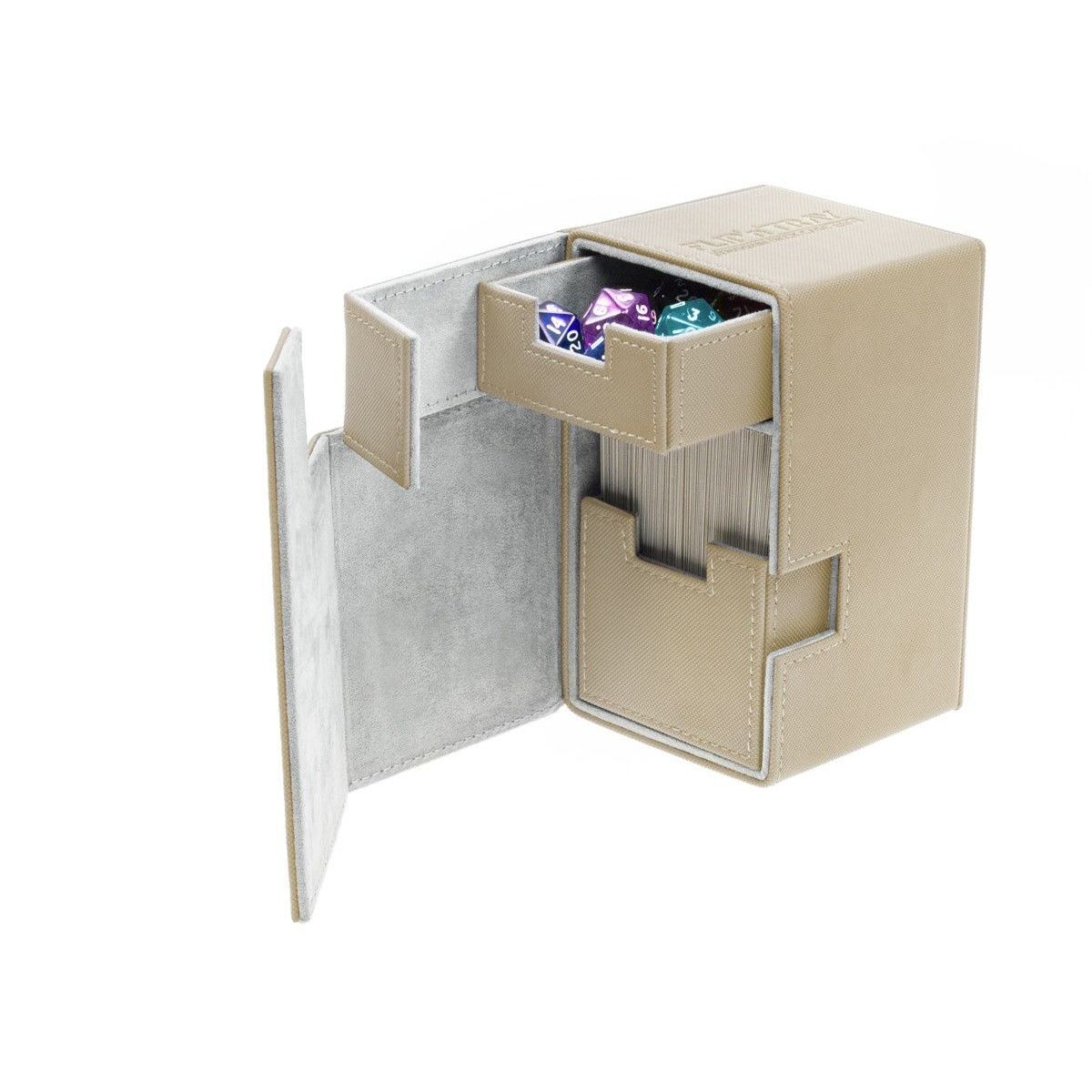 Ultimate Guard Flip n Tray Deck Case 100+ Standard Size XenoSkin Sand Deck Box