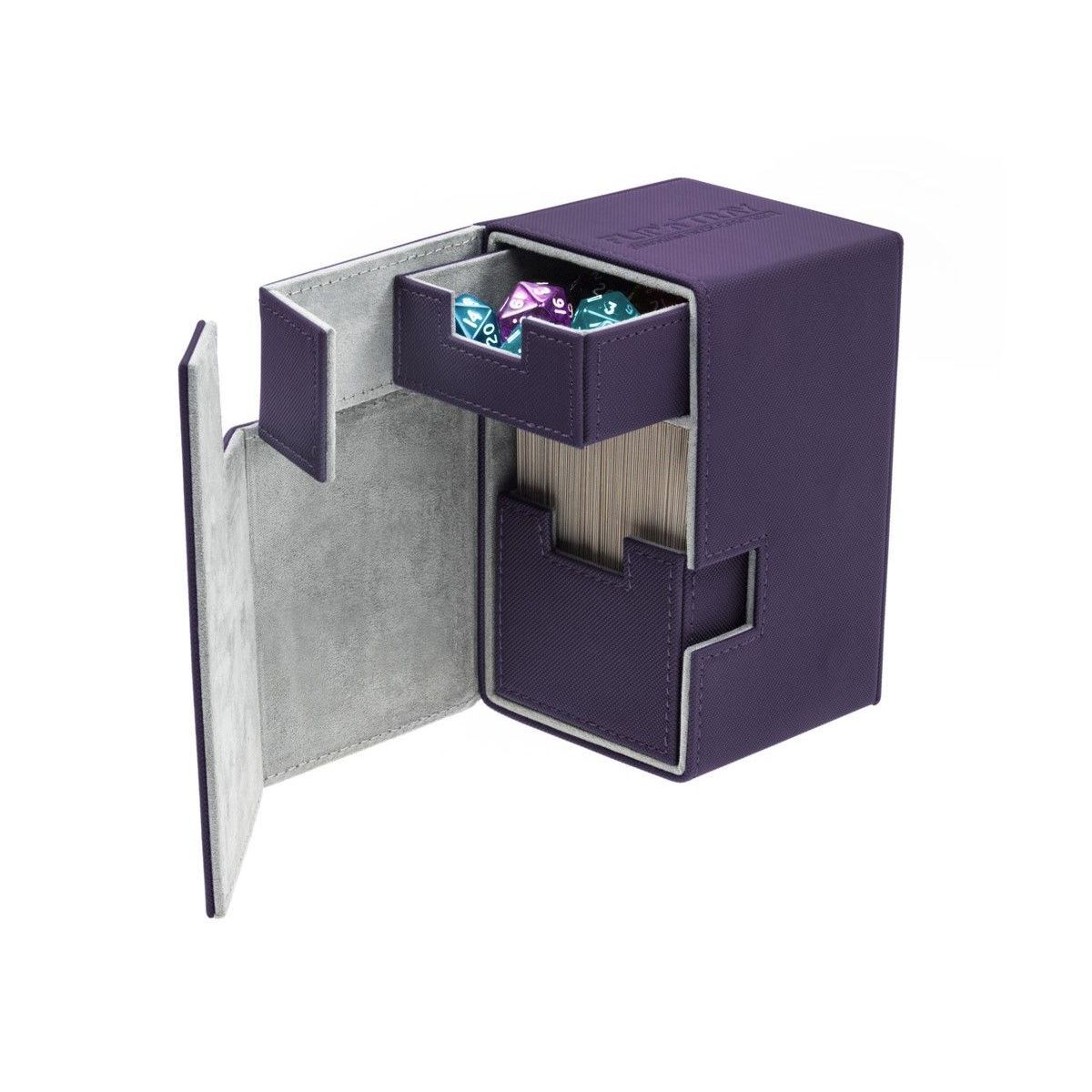 Ultimate Guard Flip n Tray Deck Case 100+ Standard Size XenoSkin Purple Deck Box