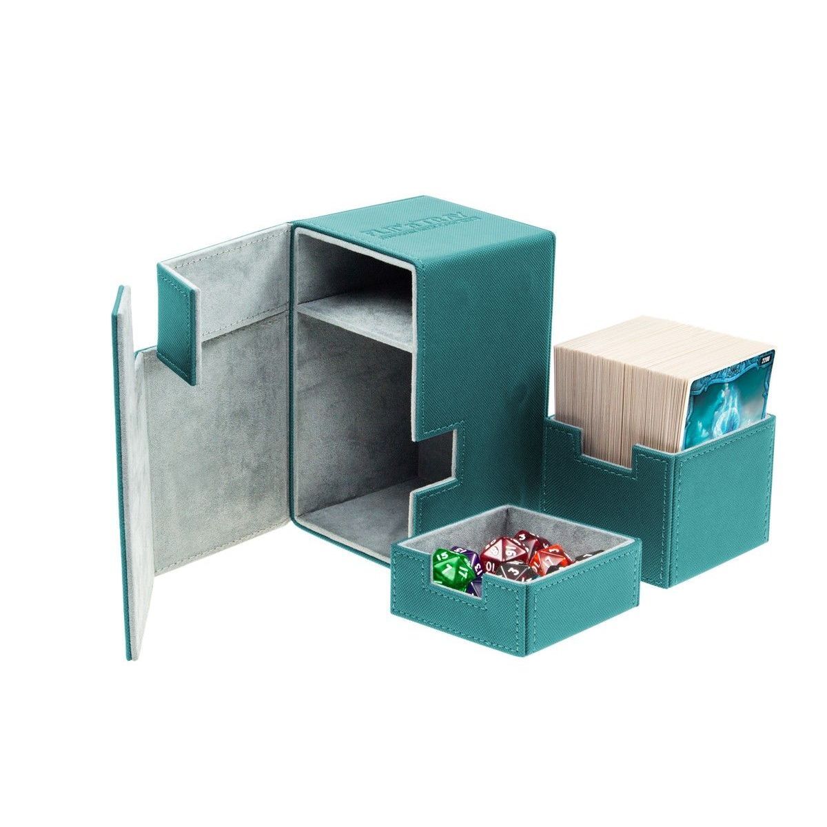 Ultimate Guard Flip n Tray Deck Case 100+ Standard Size XenoSkin Petrol Deck Box