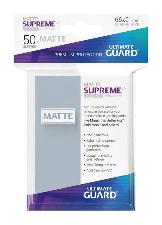 Ultimate Guard Supreme UX Sleeves Standard Size Matte Transparent