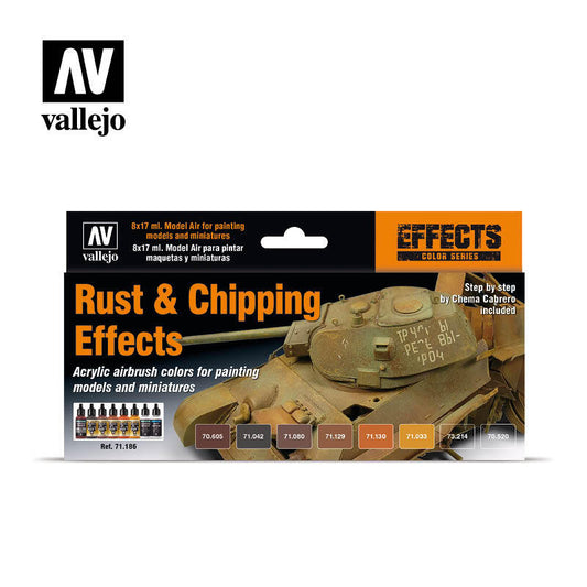 Effects 8 Colour Set Rust & Chipping Effects 17ml