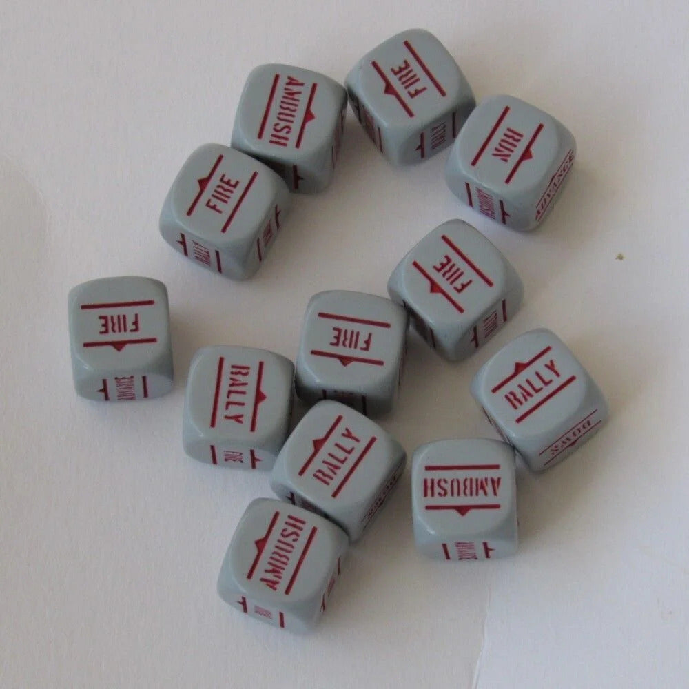 Orders Dice - Grey with Red