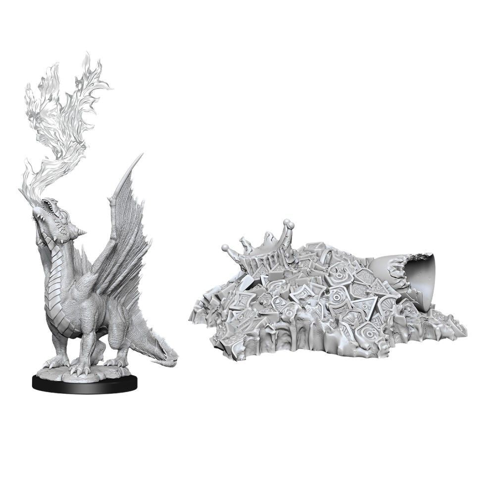 Gold Dragon Wyrmling and Small Treasure Pile