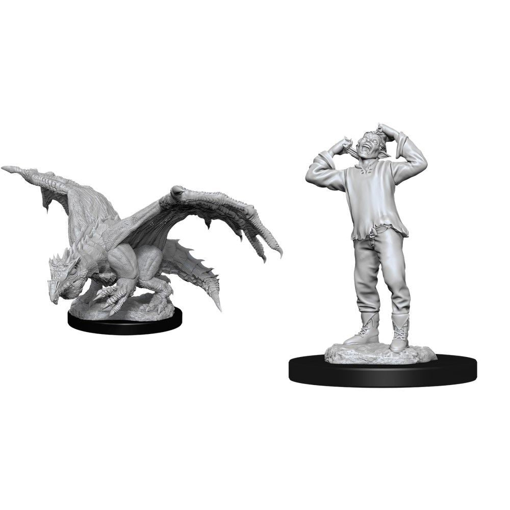 Green Dragon Wyrmling and Afflicted Elf