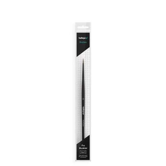 Vallejo Brushes - Pro Modeler - Natural Hair Round Brush No. 0