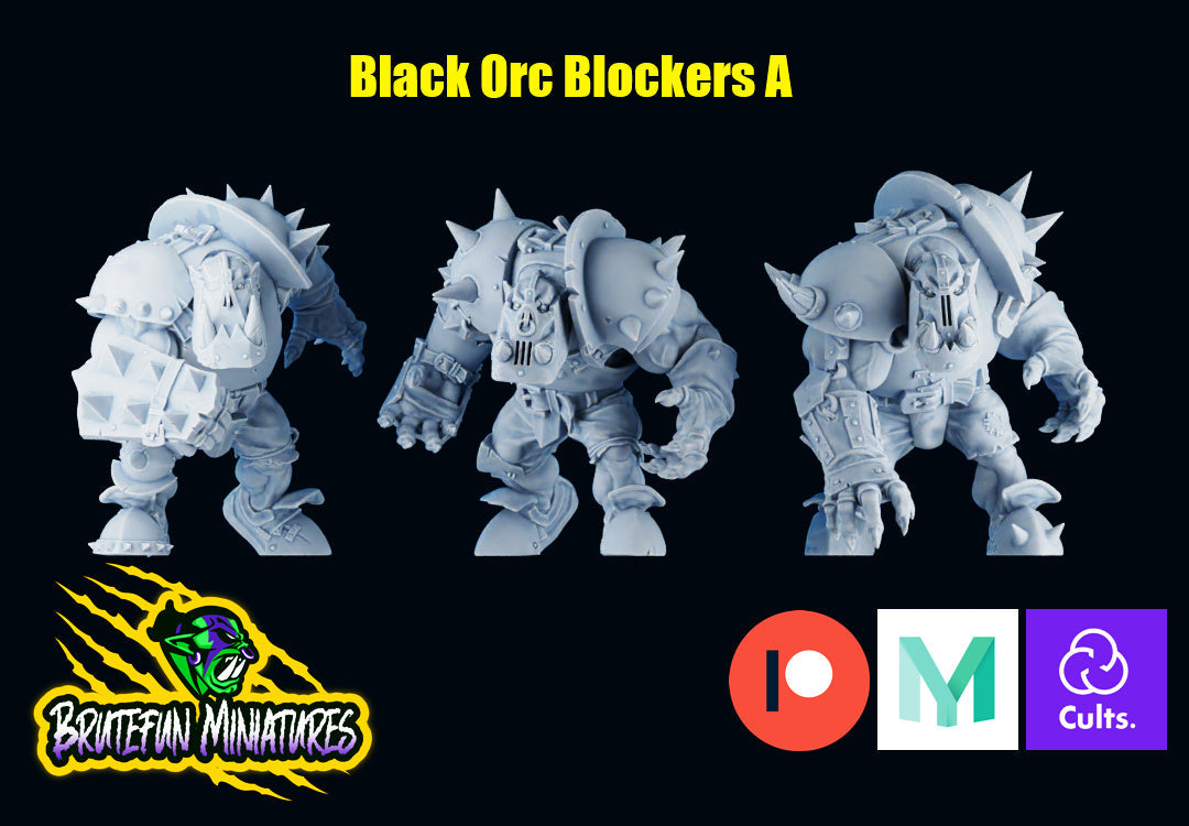 28mm Black Orc Team