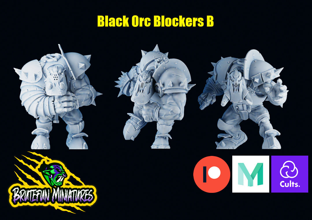 28mm Black Orc Team