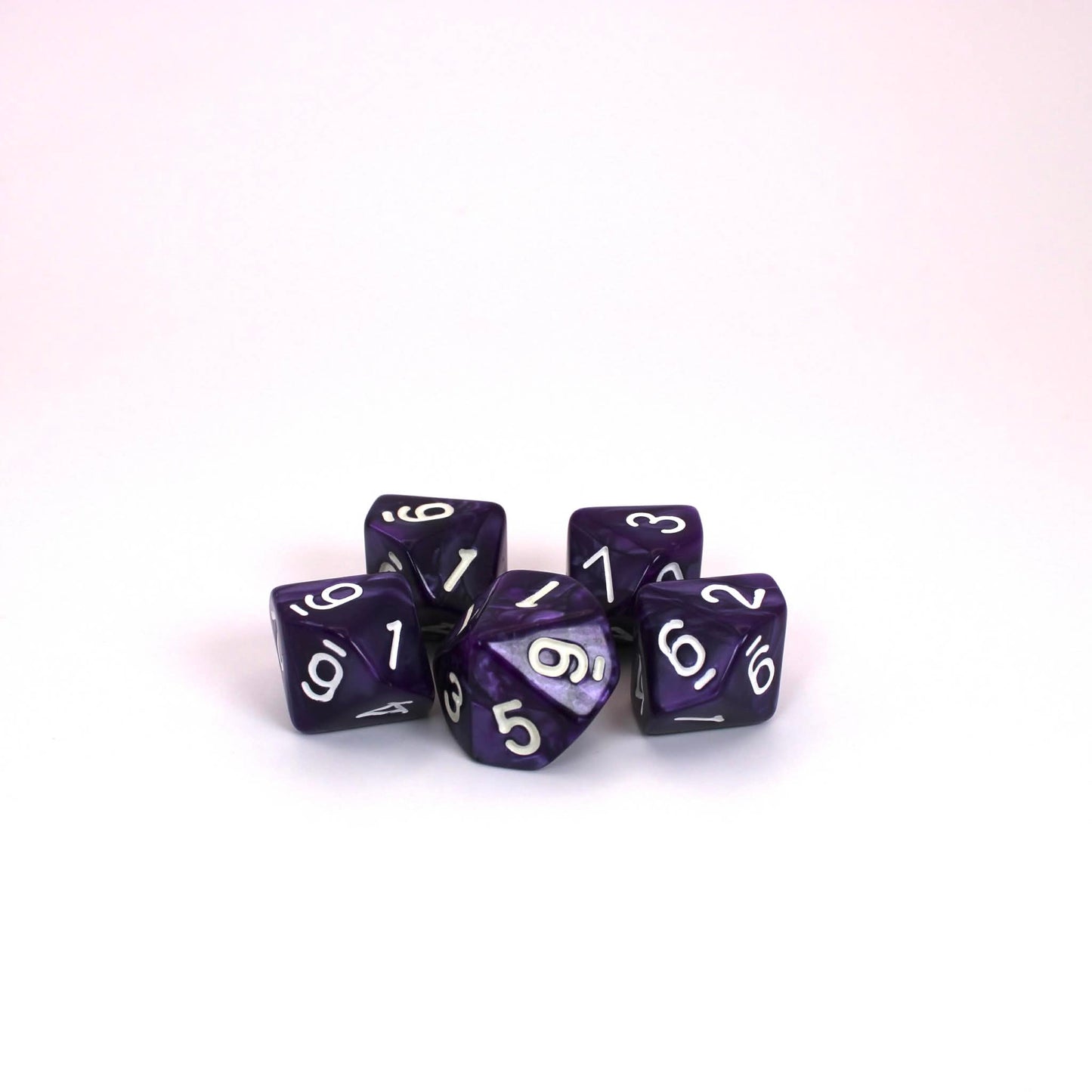 D10s (5) Pearl Purple dice
