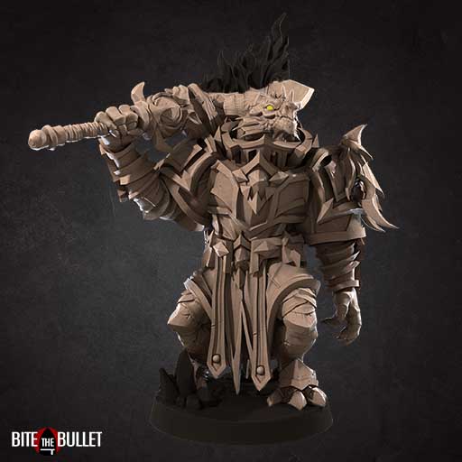 Dragonborn Fighter Male (with Greatsword) D&D Miniature