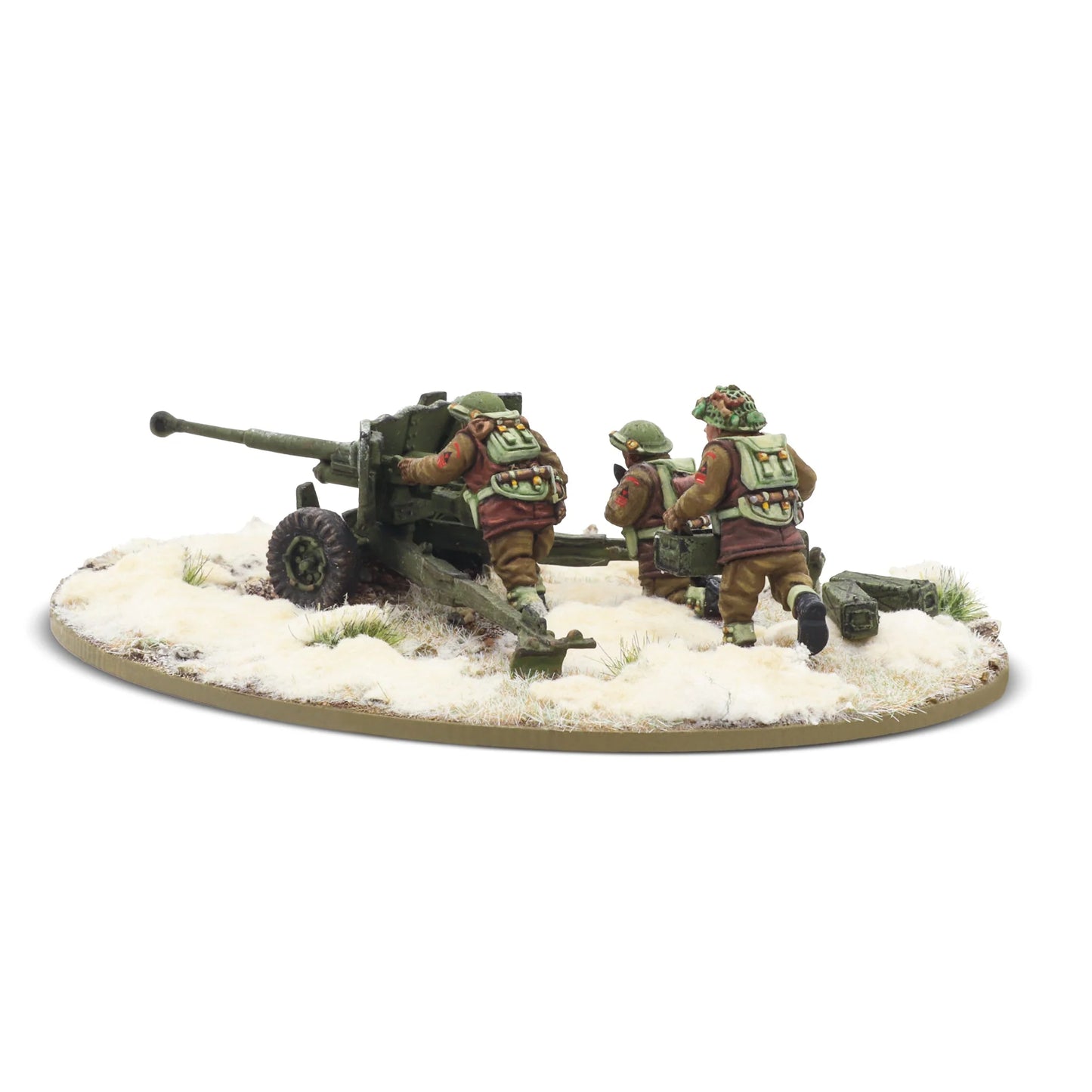 6 pdr anti-tank gun with British infantry (winter) crew (Pre-Order)