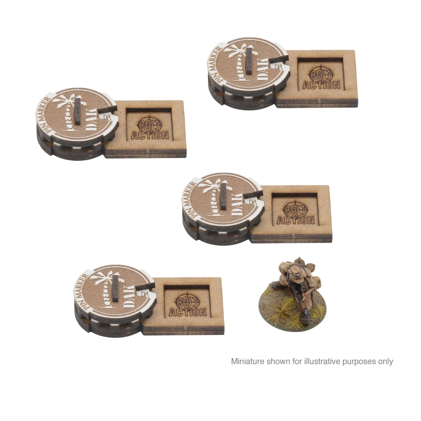 Bolt Action MDF Unit Pin Markers - Afrika Korps