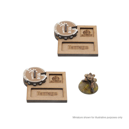 Bolt Action MDF Vehicle Pin Markers - Afrika Korps