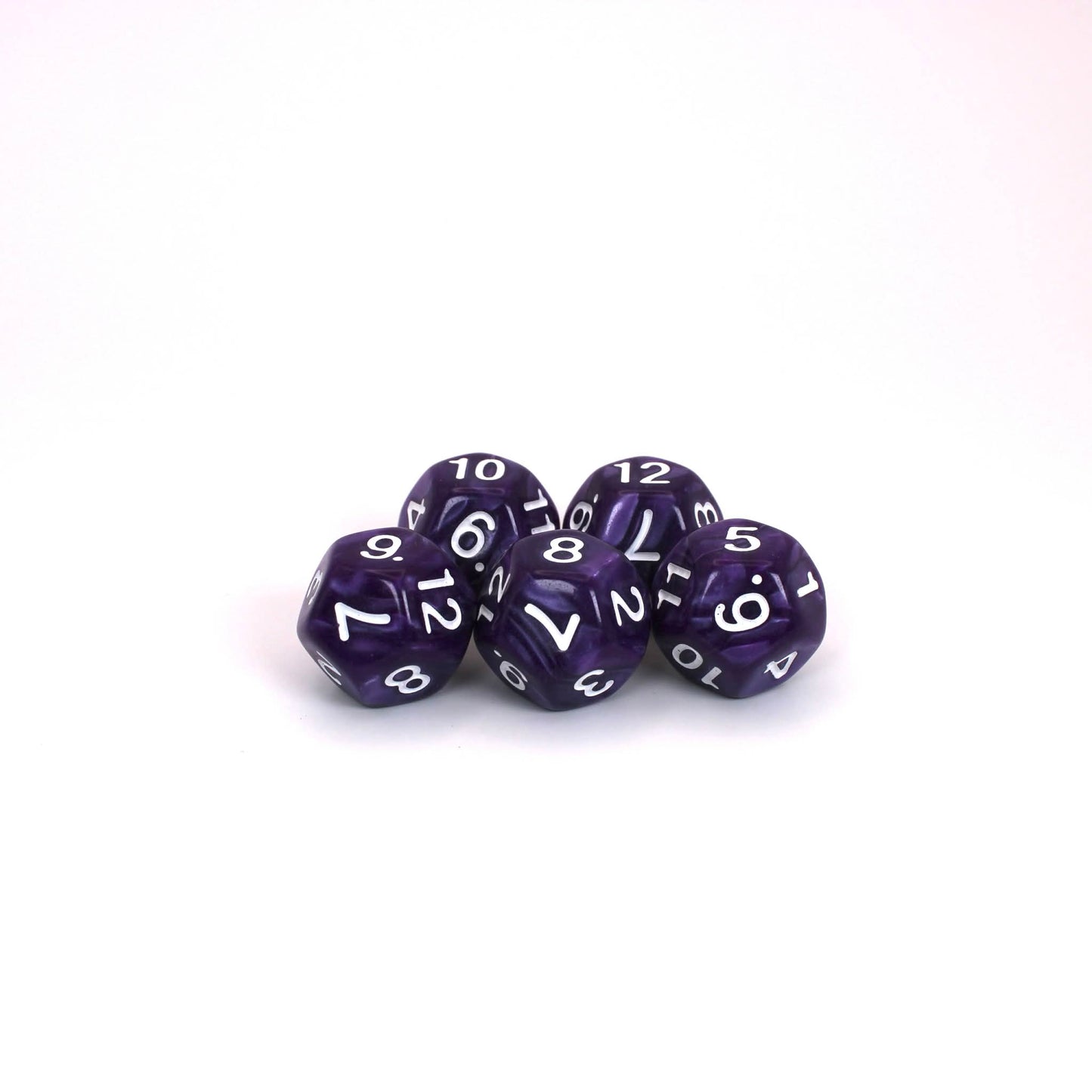 D12s (5) Pearl Purple dice
