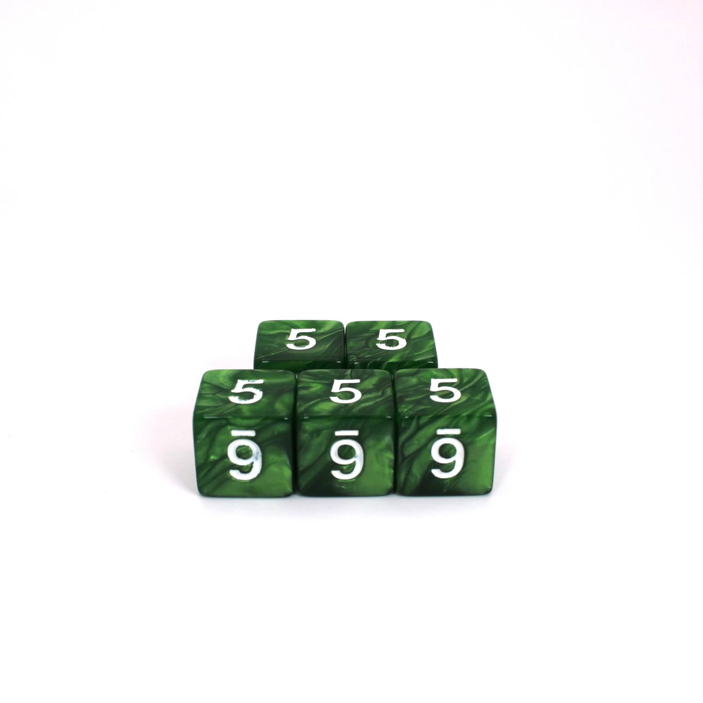 D6s (5) Pearl Green dice