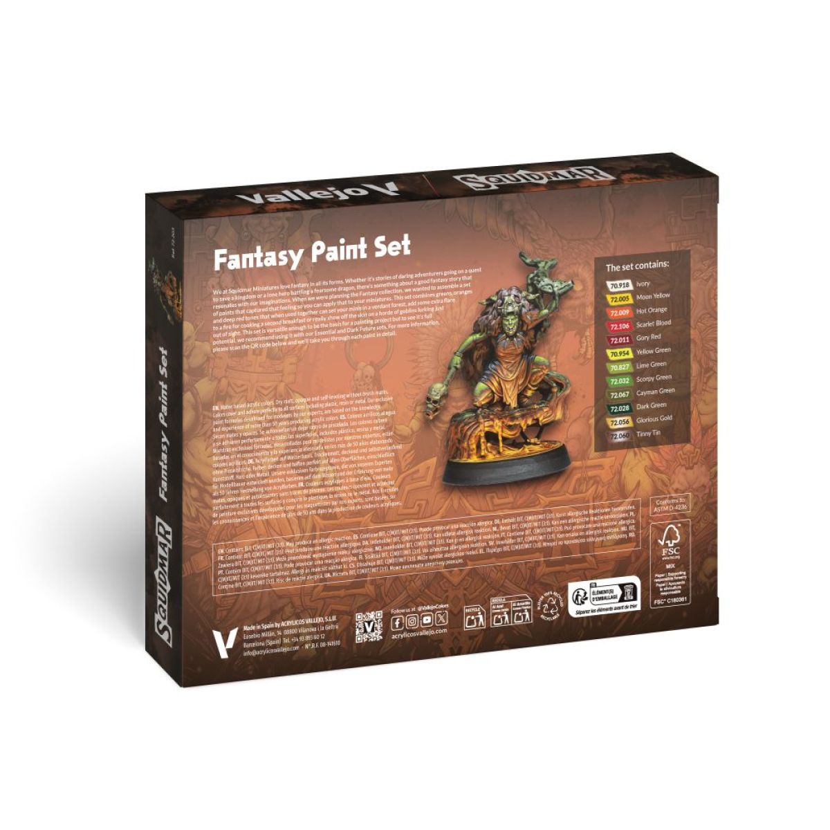 Vallejo - Squidmar Miniatures - Fantasy Paint Set