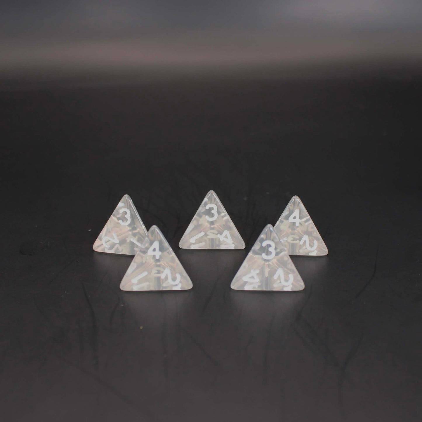 D4s (5) Transparent Clear dice