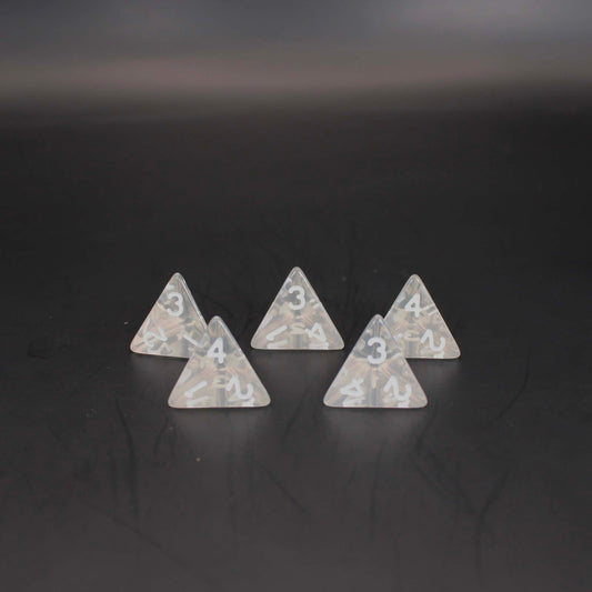 D4s (5) Transparent Clear dice