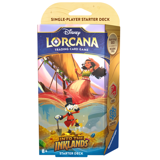 Disney Lorcana TCG: Into the Inklands! Starter Deck Ruby/Sapphire (Pre Order June 29th)
