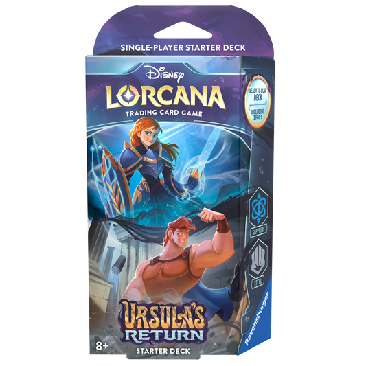 Disney Lorcana TCG: Ursula's Return Starter Deck Sapphire/Steel (Pre Order July 13th)