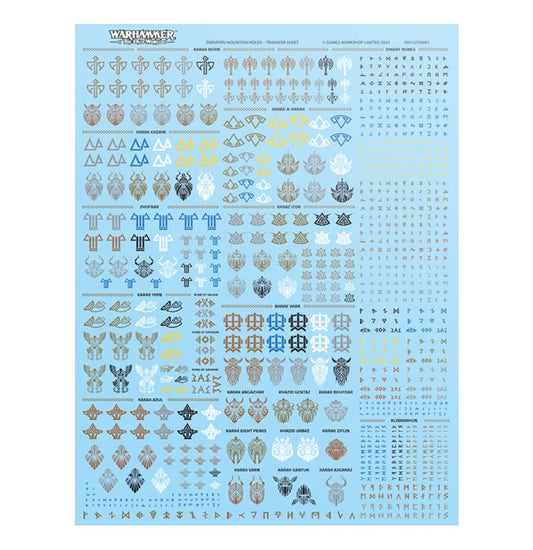 Dwarfen Mountain Holds Transfer Sheet