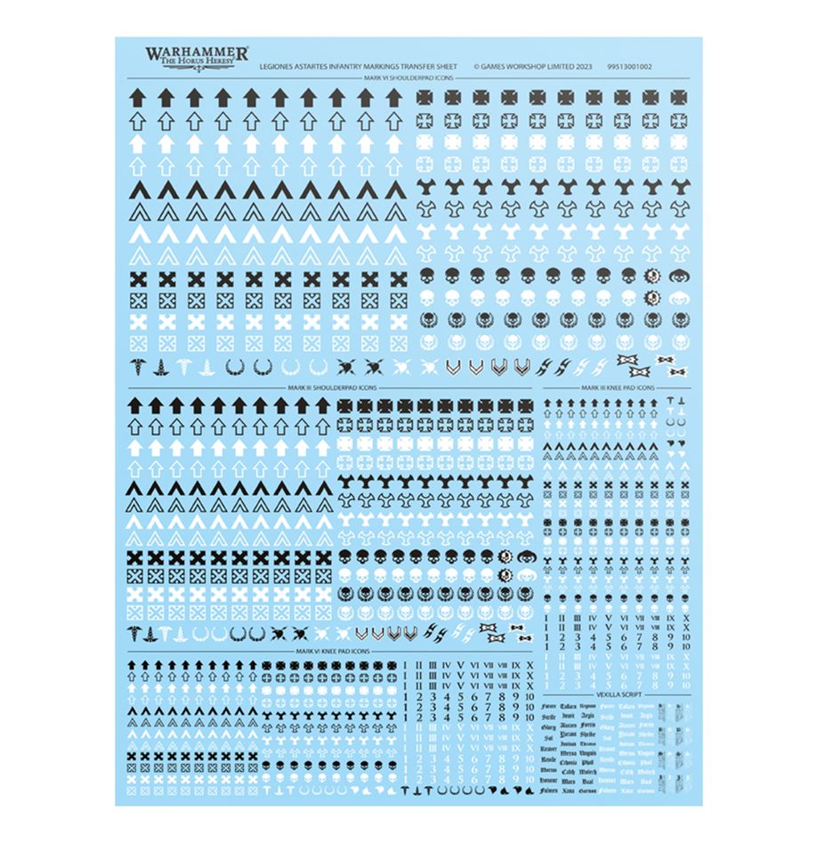 Legiones Astartes Infantry Markings Transfer Sheet