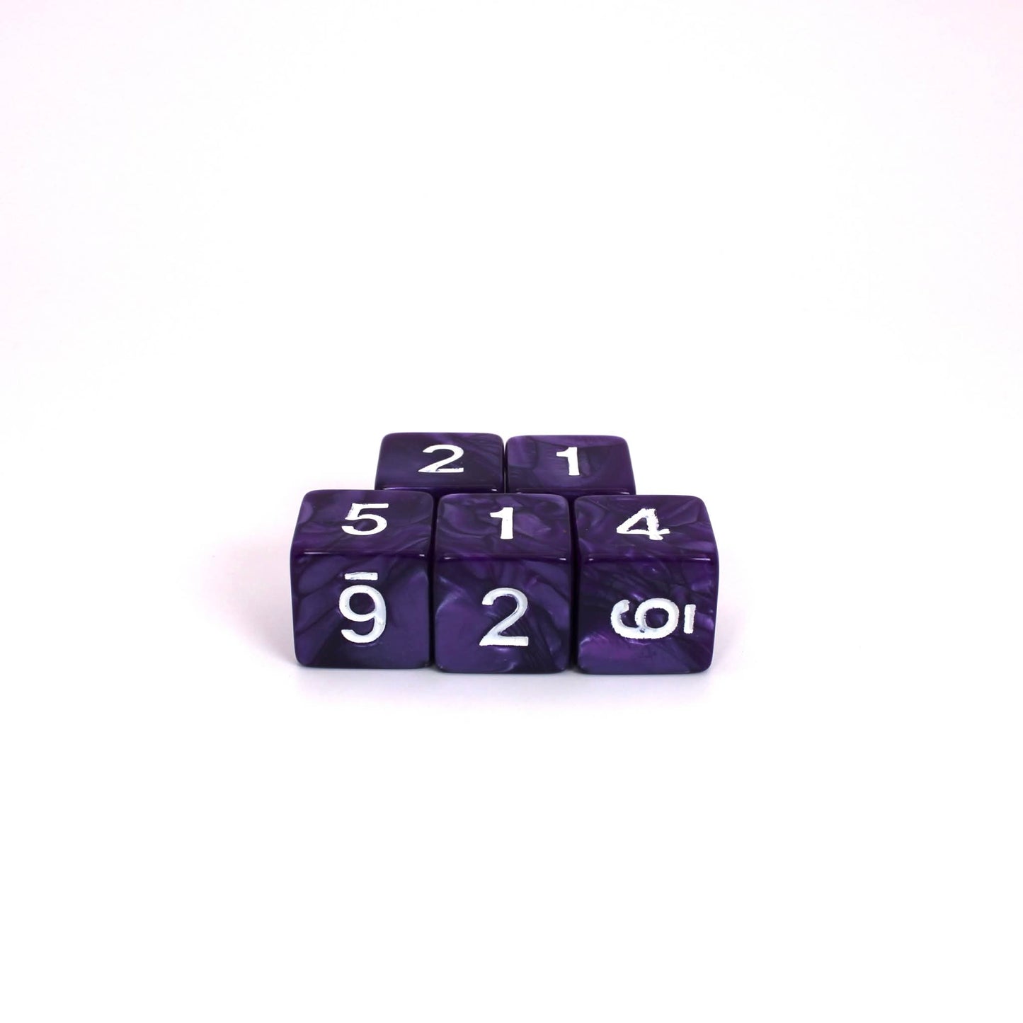 D6s (5) Pearl Purple dice