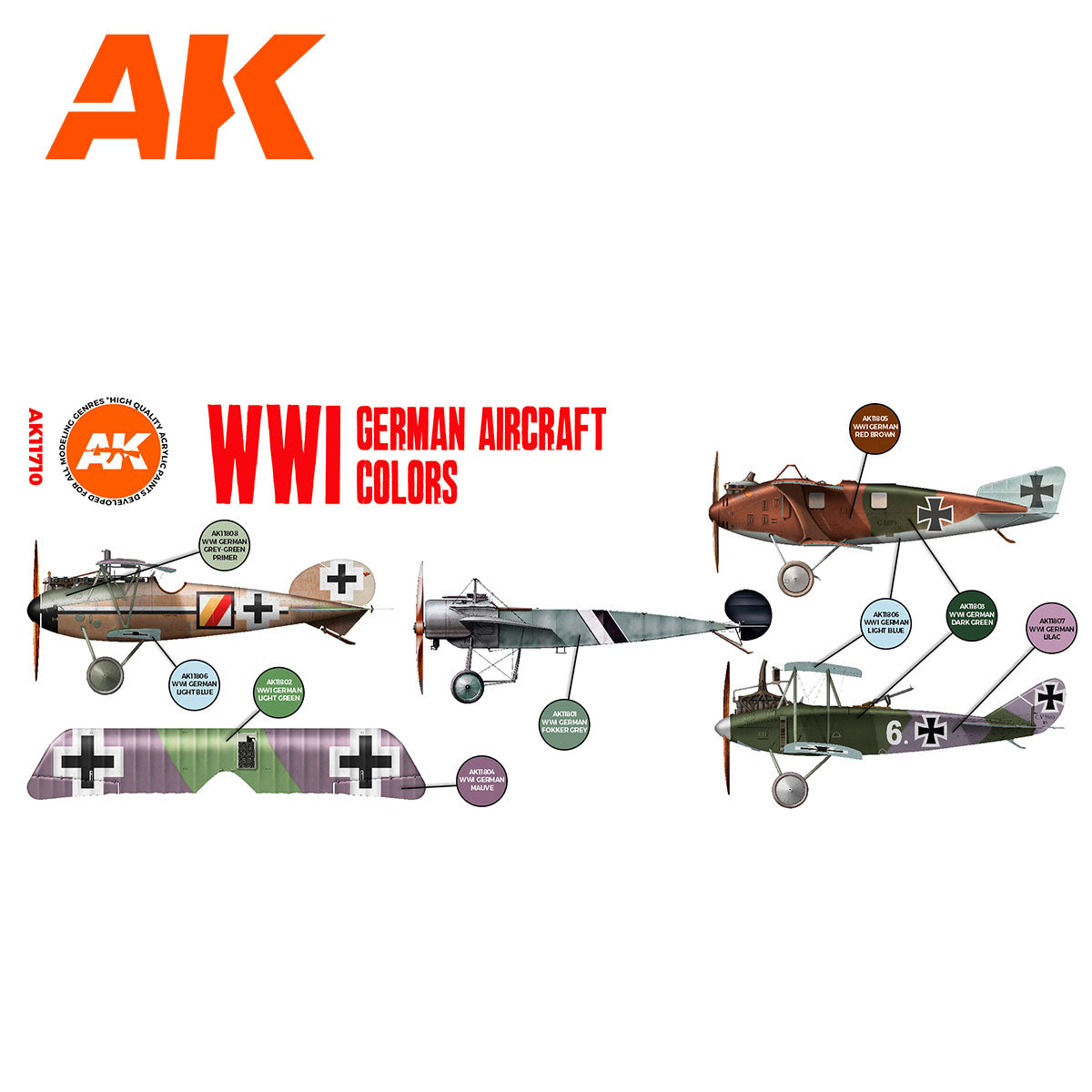 WWI German Aircraft Colors Set 3G