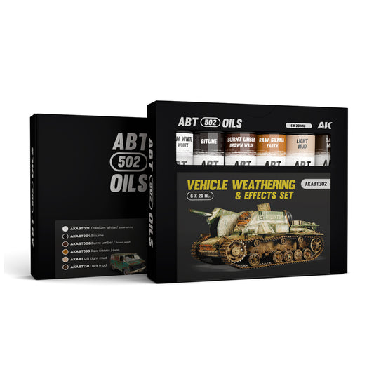 VEHICLE WEATHERING & EFFECTS SET - ABT 502 OILS (New)