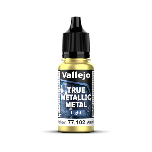 Vallejo True Metallic Metal Light Radiant Yellow 18 ml
