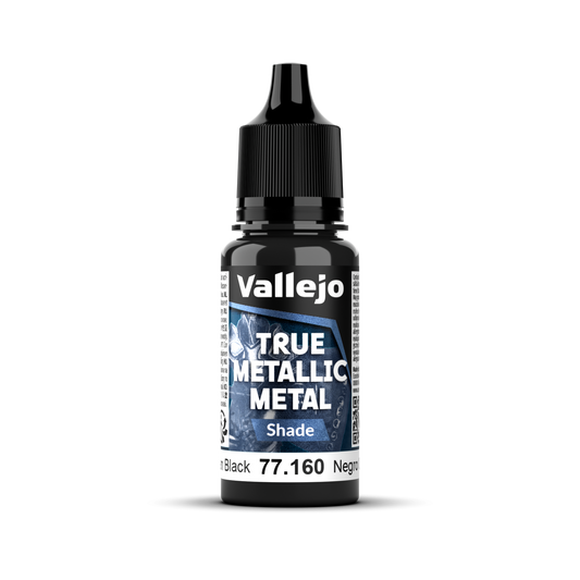 Vallejo True Metallic Metal Shade Obsidian Black 18 ml