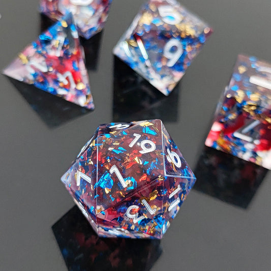D&D Dice Set Sharp Edge - Arcane Opus (White)
