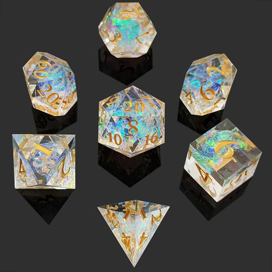 D&D Dice Set Sharp Edge - Arkenstone (Gold)