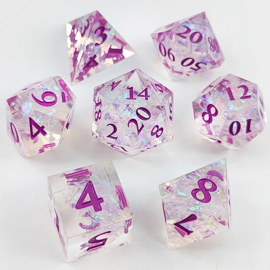 D&D Dice Set Sharp Edge - Arkenstone (Purple)