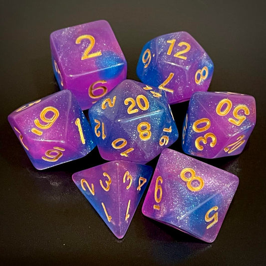 RPG Dice Nebula Pink/Blue