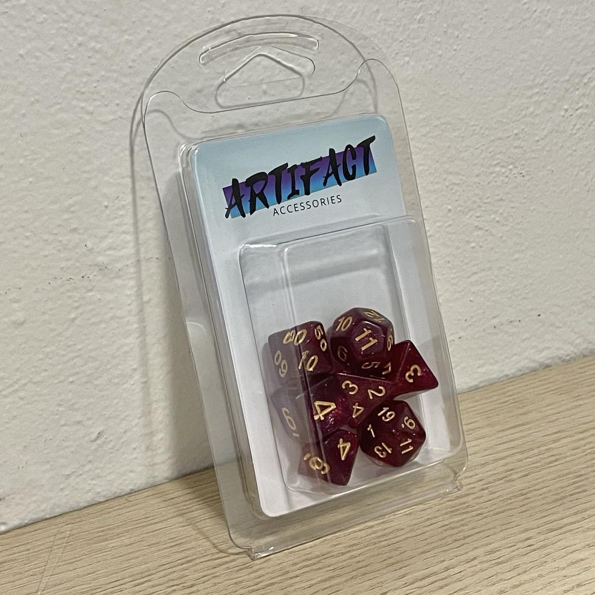 RPG Dice Glitter Burgundy