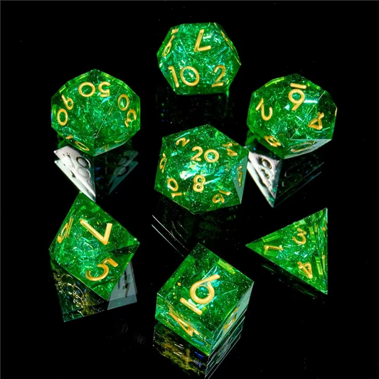 D&D Dice Set Sharp Edge - Cloud Kill (Gold)