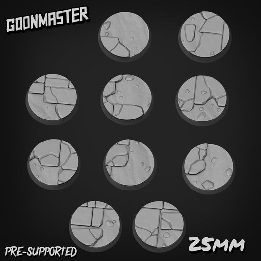 Cracked stone floor bases 25mm (10)