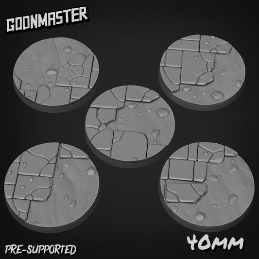 Cracked stone floor bases 40mm (3)
