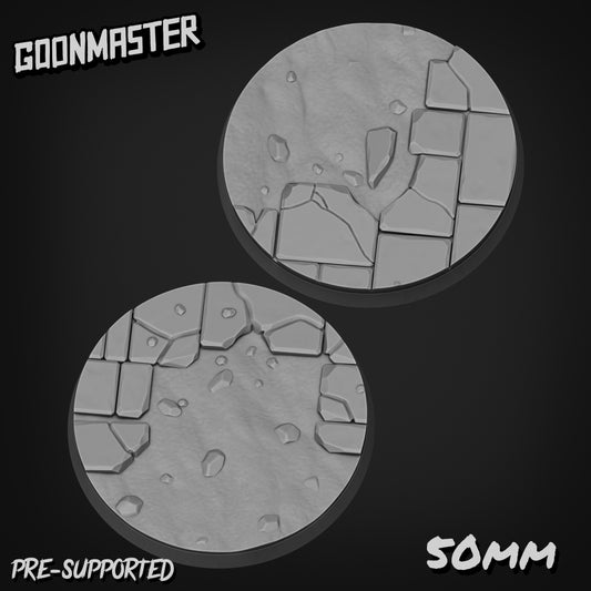 Cracked stone floor bases 50mm (2)