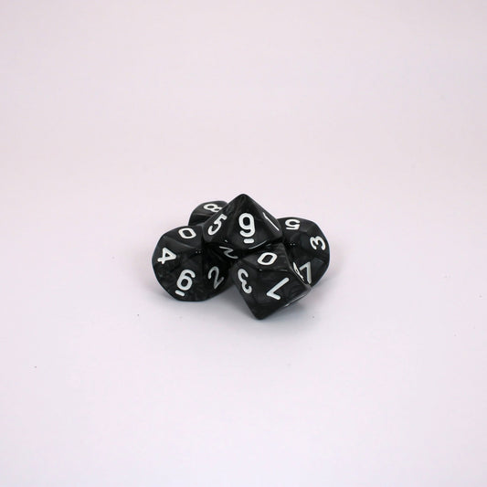 D10s (5) Pearl Black dice
